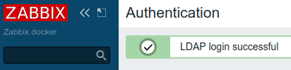 Zabbix LDAP login successful